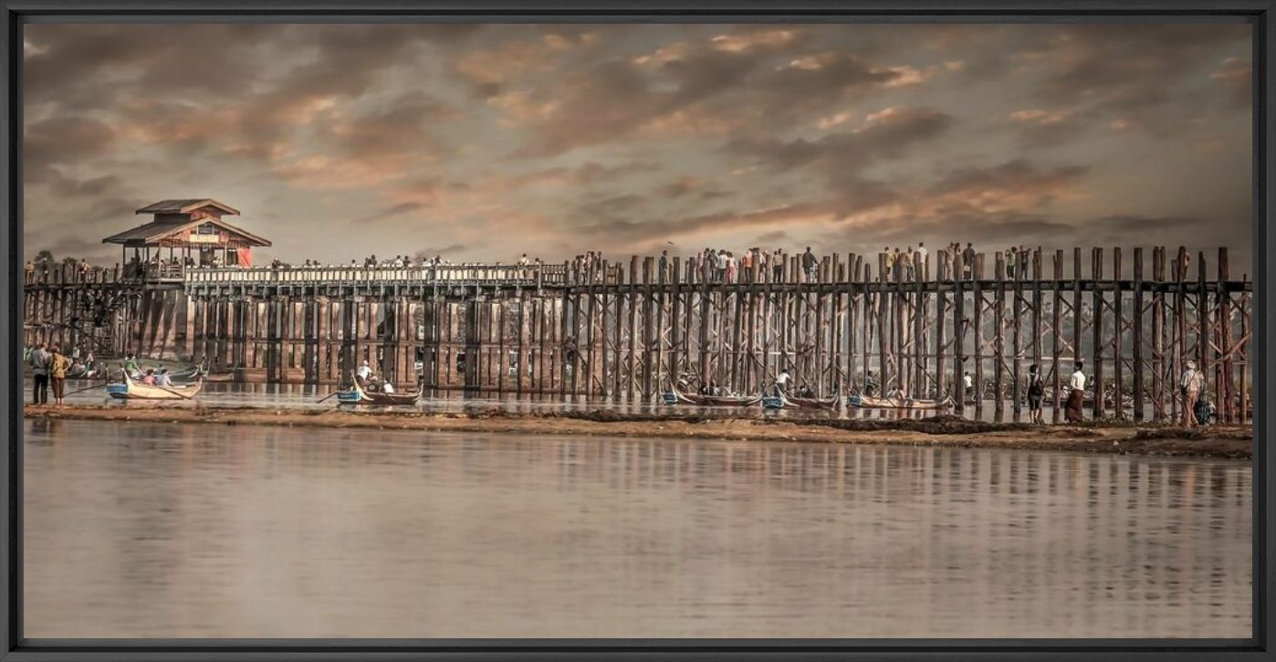 THE LAST SUNSET FROM U-PAIN BRIDGE MANDALAY - ARTHUR FARACHE SAUVEGRAIN - Photographie