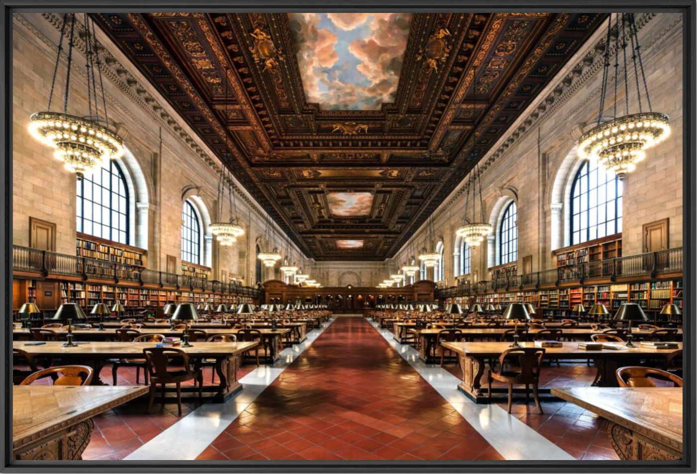 Great reading room Manhattan Library - BERNHARD HARTMANN - Photographie