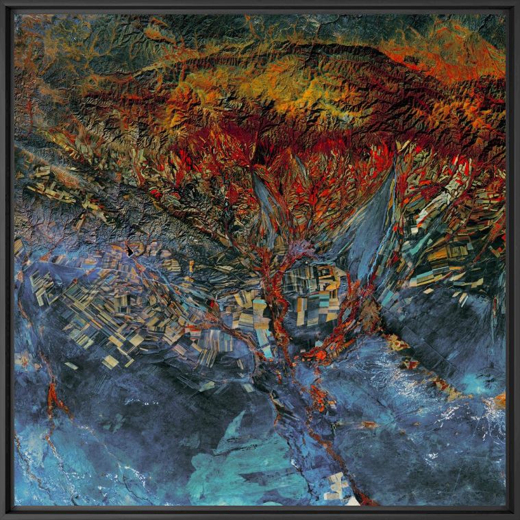 CUBISM LANDSAT STYLE -  CHASSEURS DE NUITS - Photograph