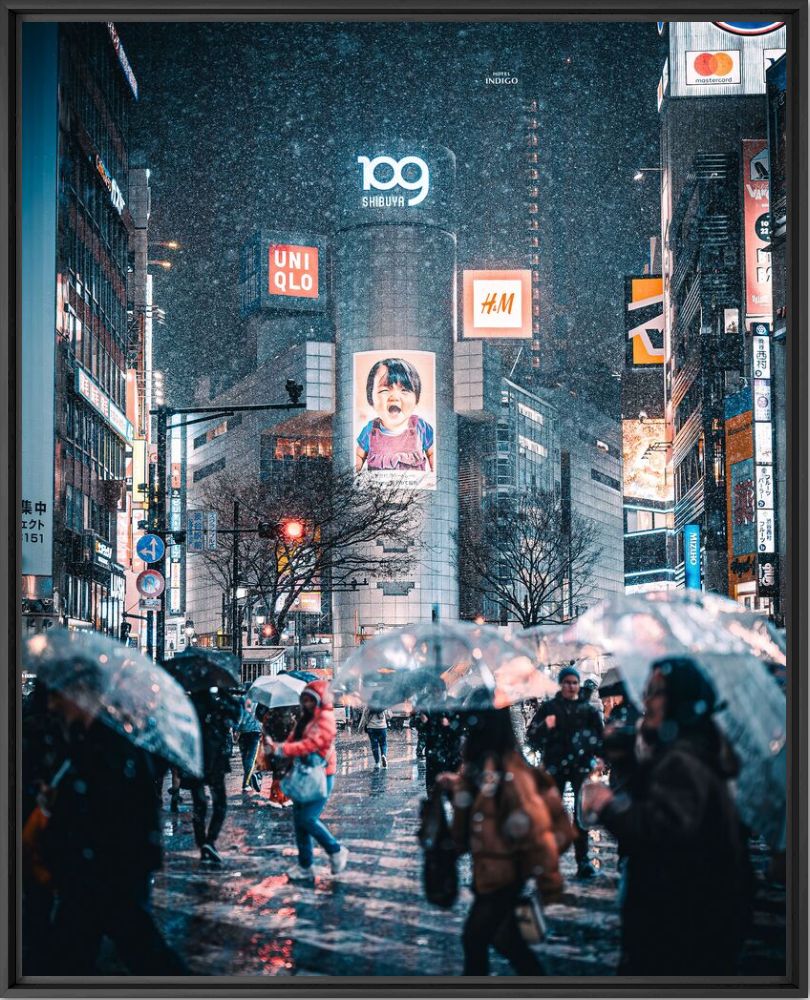 Snowing night in Shibuya - Christopher Snowman - Fotografie