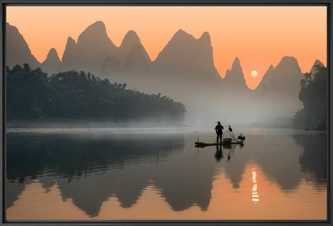 FISHERMAN AND HIS BIRDS - DANIEL METZ - Photograph
