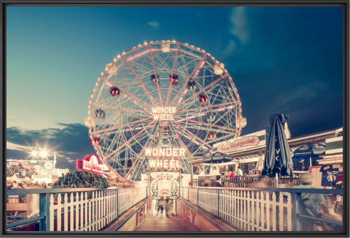 Wonder Wheel By Night Coney Island NY - FRANCK BOHBOT - Kunstfoto