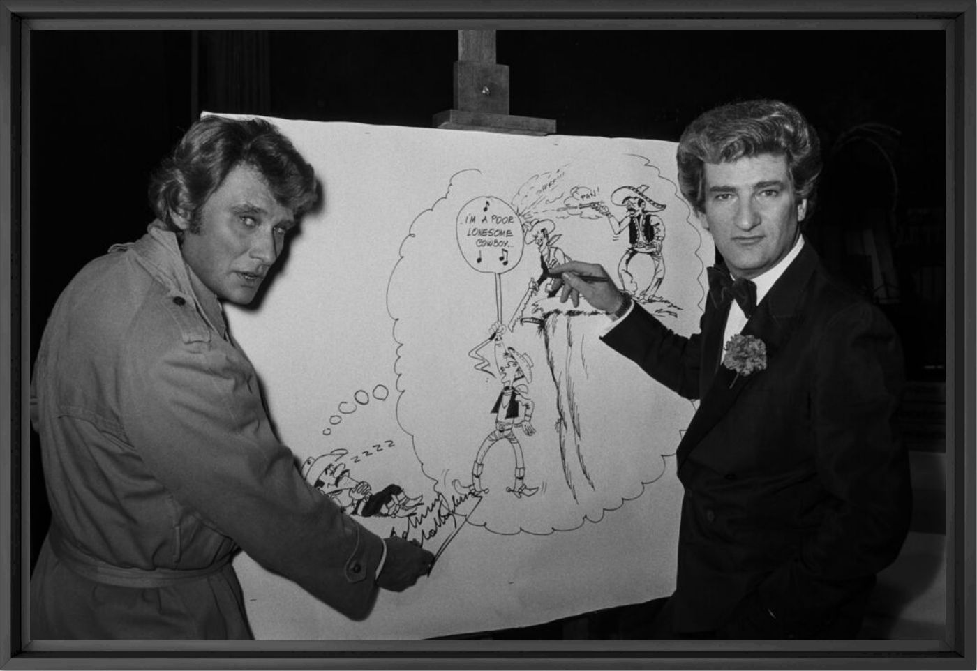 Johnny Hallyday et Eddy Mitchell -  GAMMA RAPHO - Fotograf&iacute;a