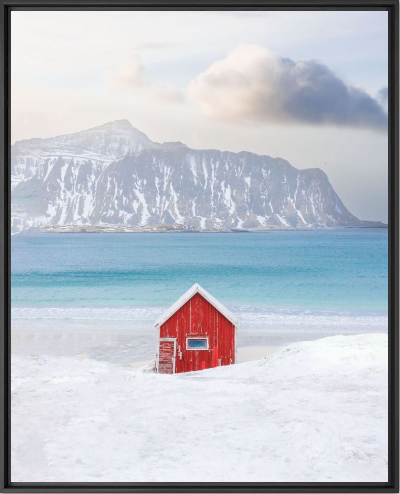 Cabane de plage rouge Lofoten - Loic LAGARDE - Photographie