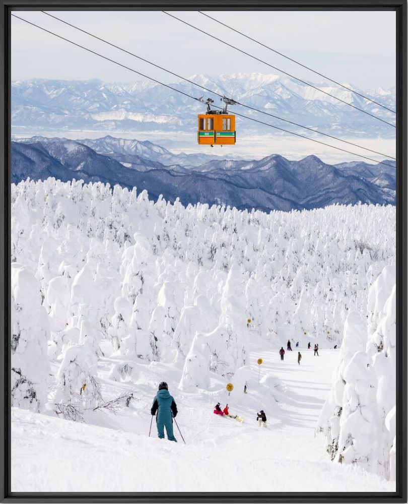 La t&eacute;l&eacute;cabine de Zao Onsen en survol - Loic LAGARDE - Photographie