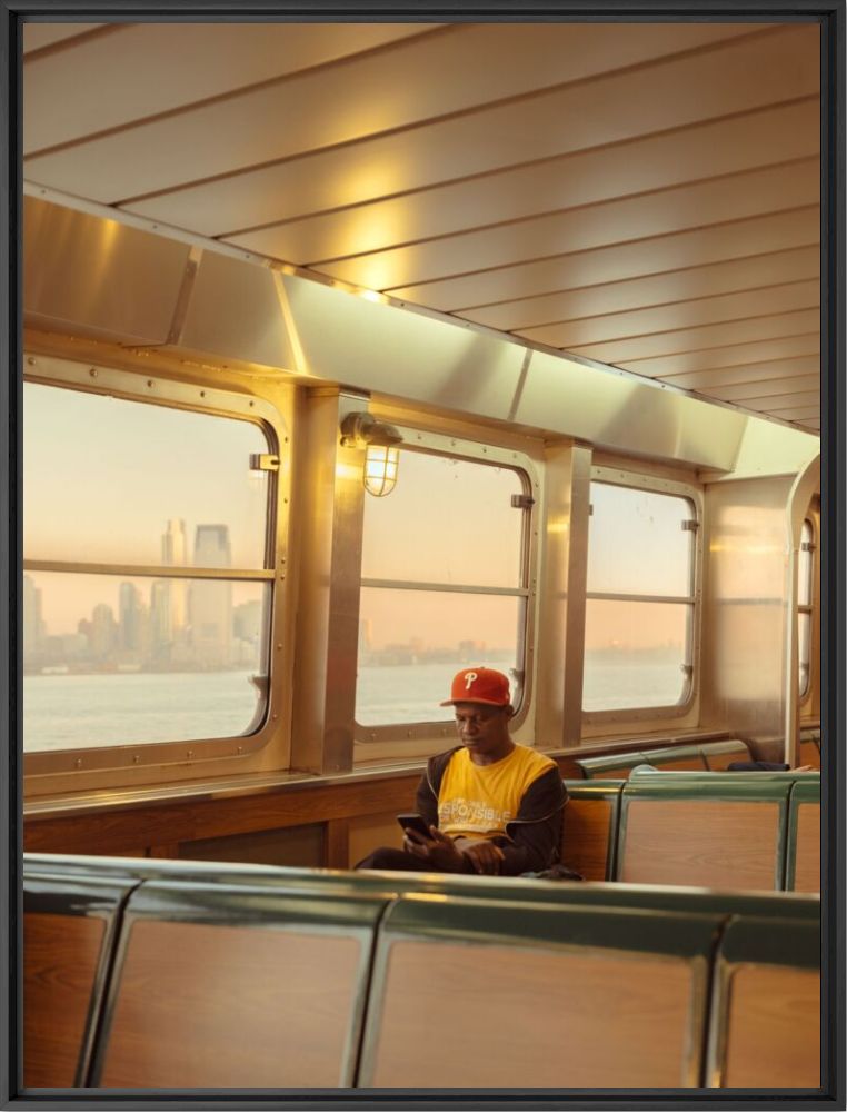 Man aboard the Staten Island ferry - LUDWIG FAVRE - Photograph