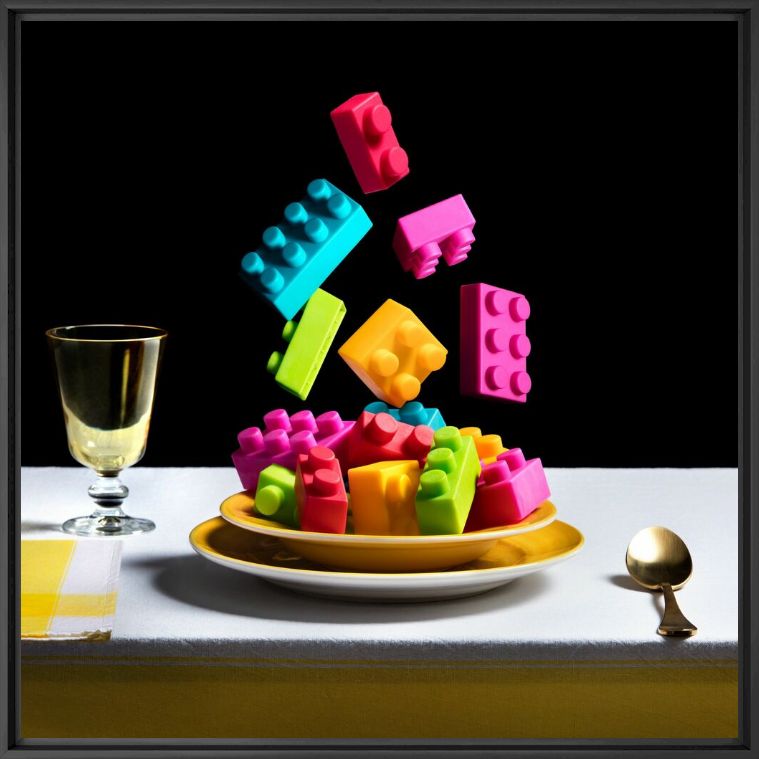 COLORED BUILDING PARTS SOUP - MIGUEL VALLINAS - Photograph