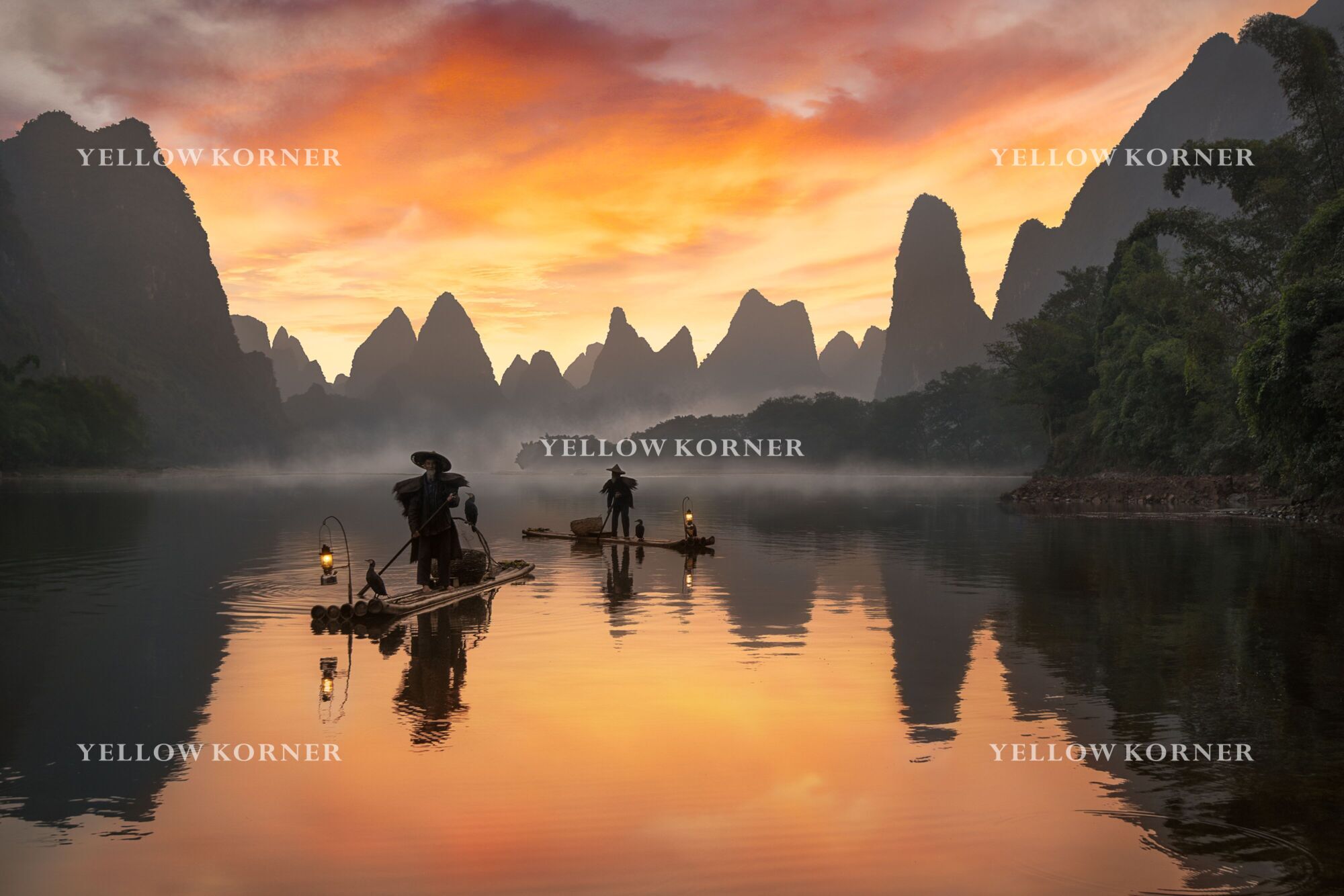 FISHERMAN AND HIS BIRDS, Asia, DANIEL METZ · Art photographs