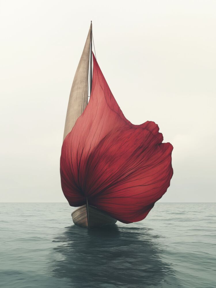 Crimson petal sail