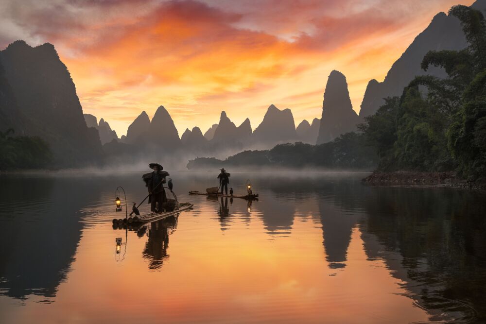 LI RIVER COLORED IN RED