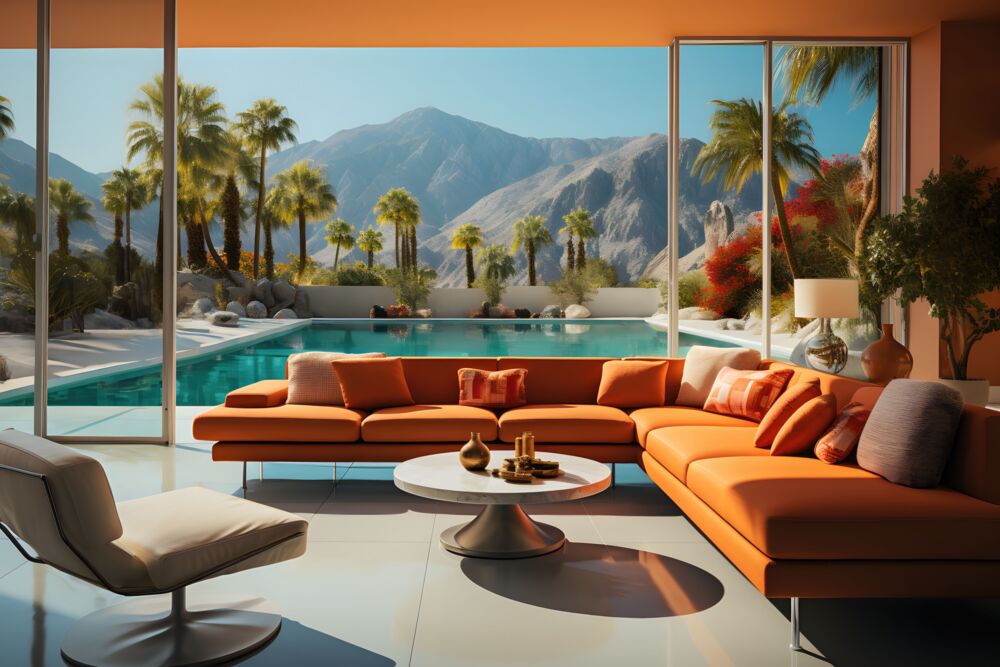 Orange living room