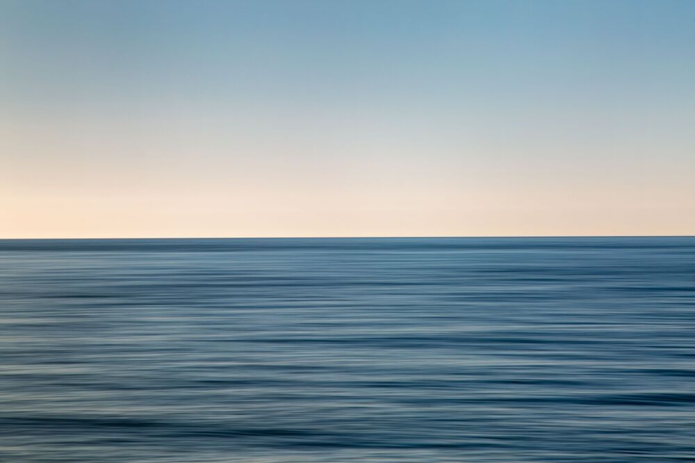 Soleil couchant &agrave; la mer