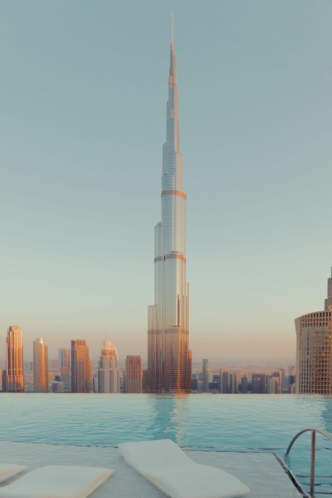 Burj Khalifa and infinity pool