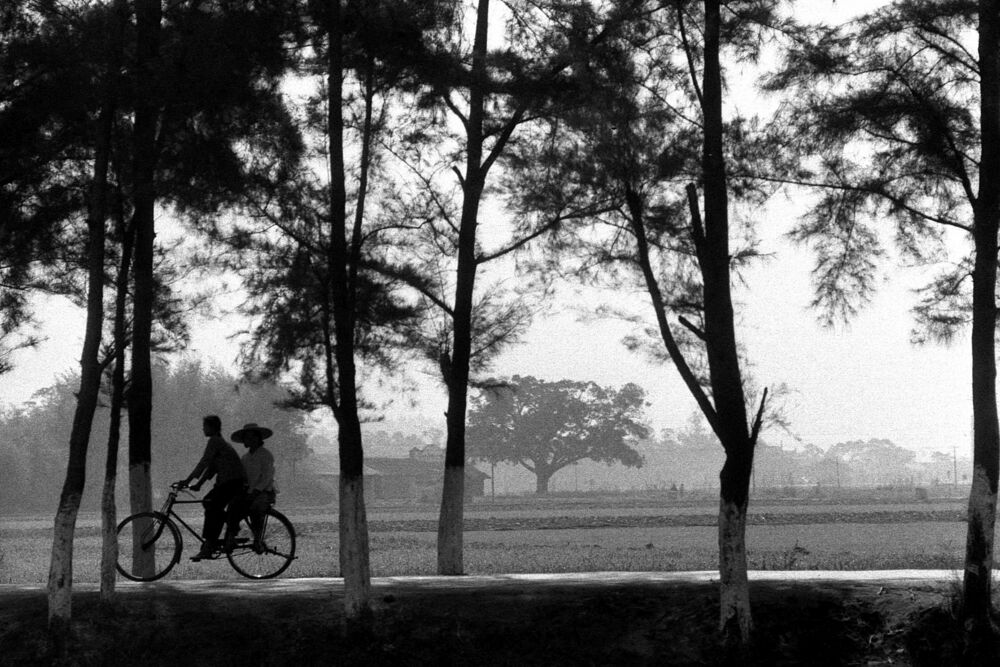 Cycliste en Chine en 1980