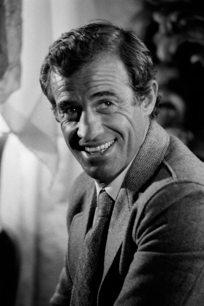 Jean-Paul Belmondo sur le tournage "Le Guignolo", 1979