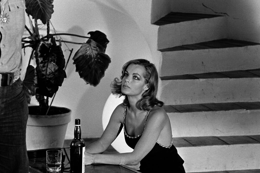 Romy Schneider sur le tournage du film Les innocents aux mains sales