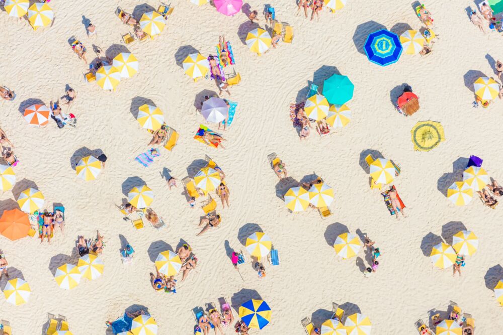 Rio yellow umbrellas horizontal