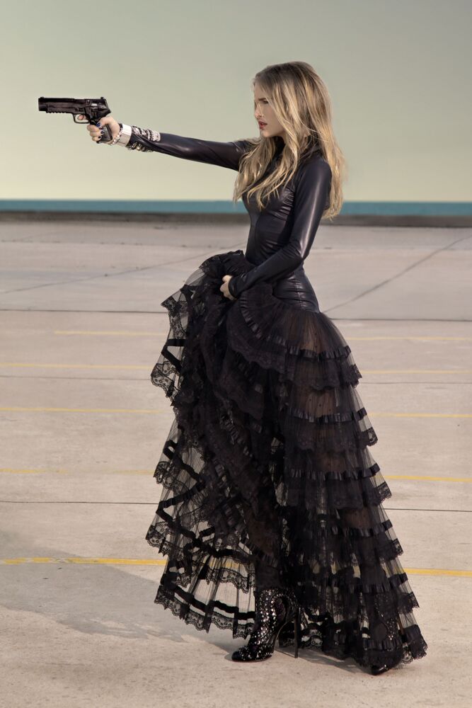 Girl with gun