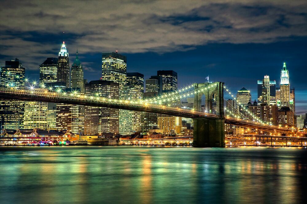 Brooklyn Bridge By Night