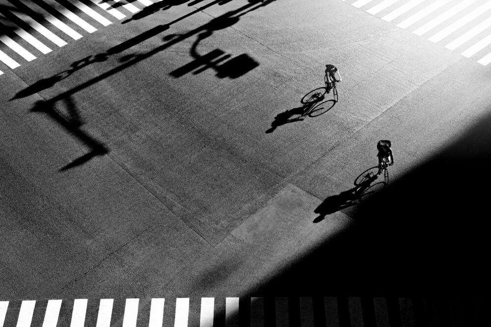 Bicyclists in Shibuya