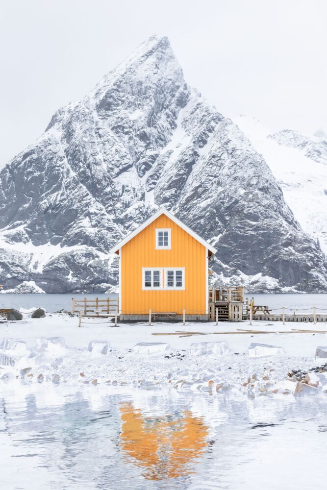 Maison jaune Reine Lofoten