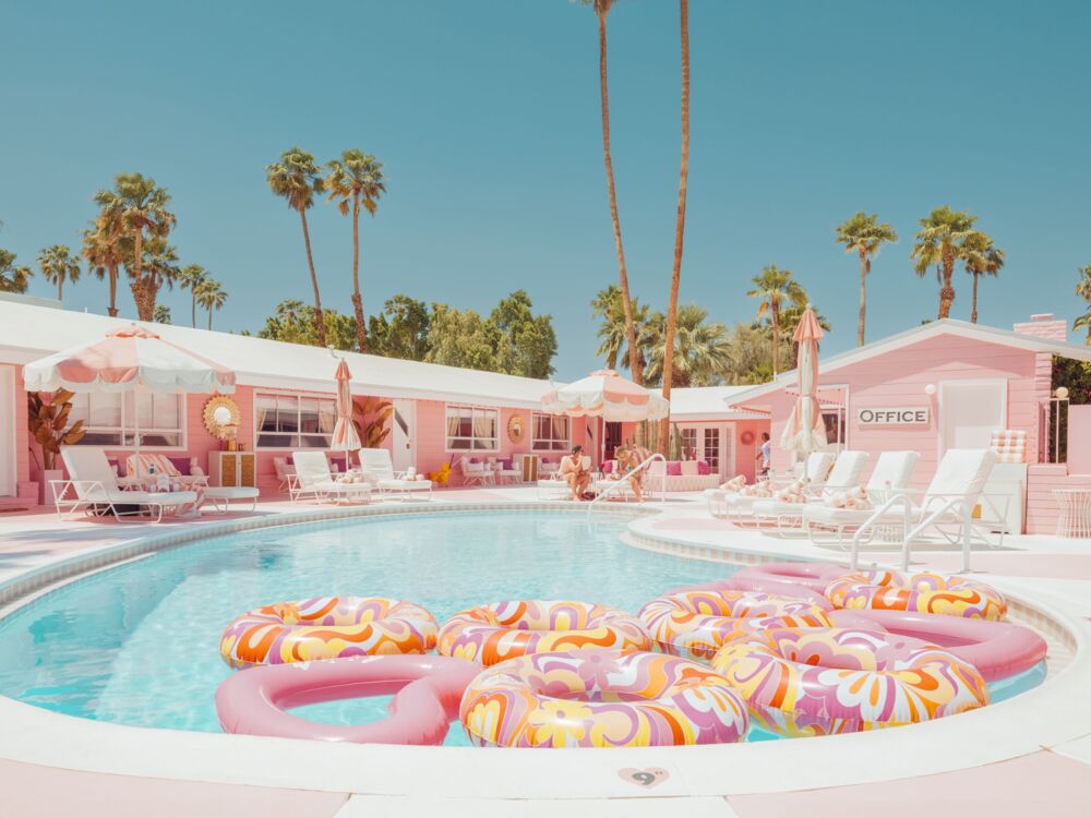 Pink motel Palm Springs