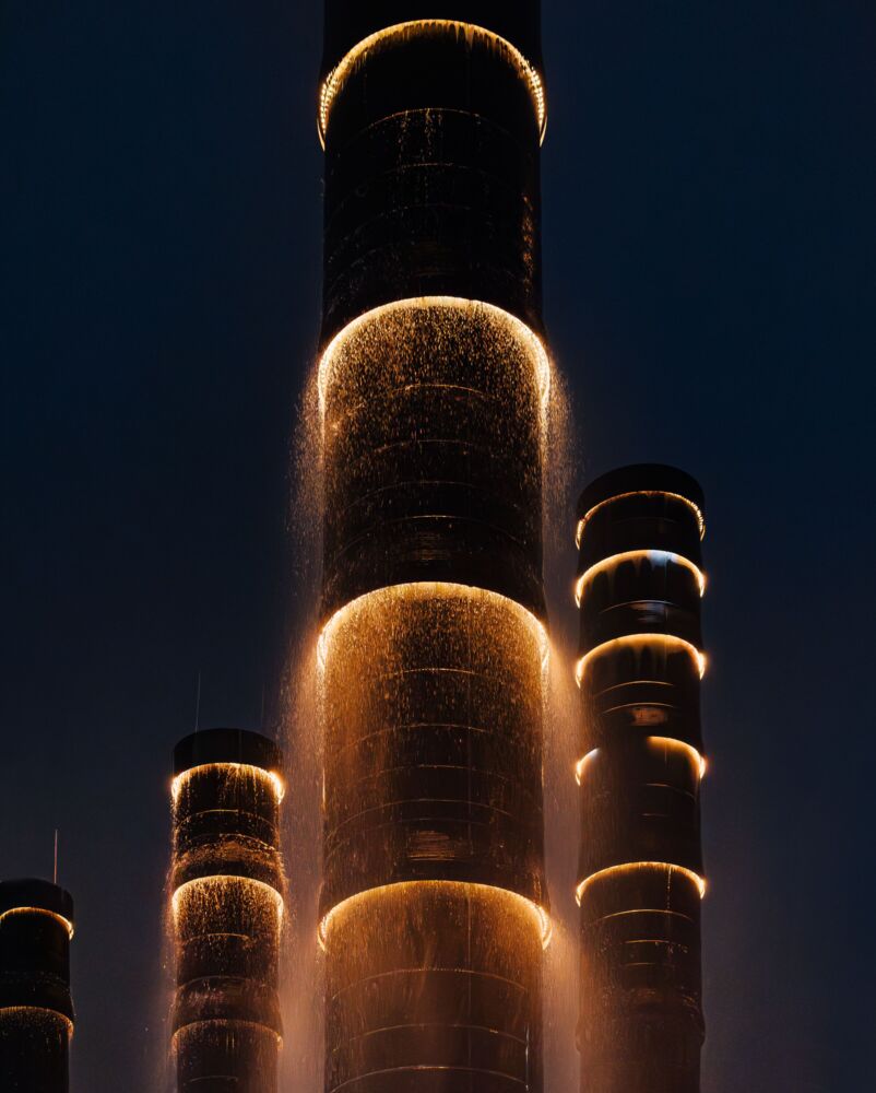 Colonnes de lumi&egrave;re