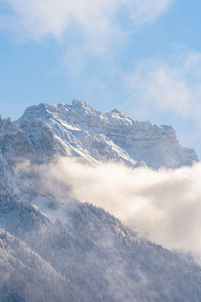 La Tournette fraichement enneig&eacute;e