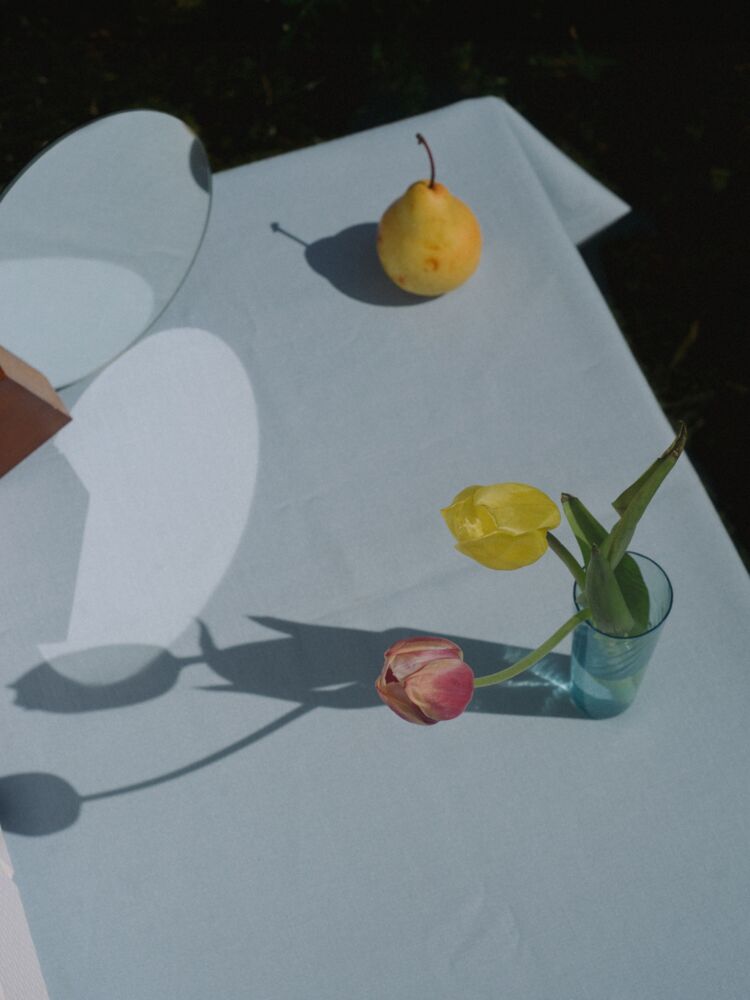 Tulips and pear