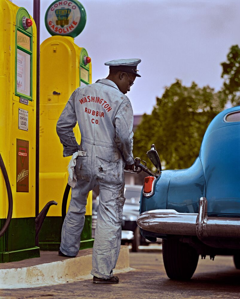 Filling up with gas