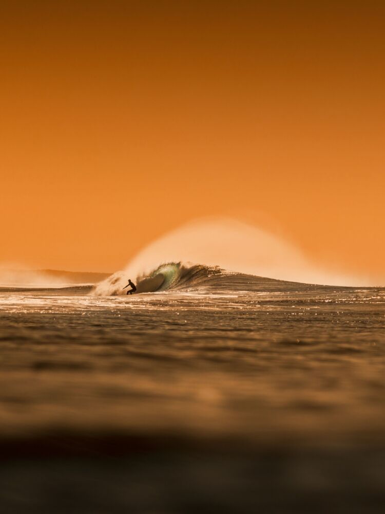 Sea swell and sunrise