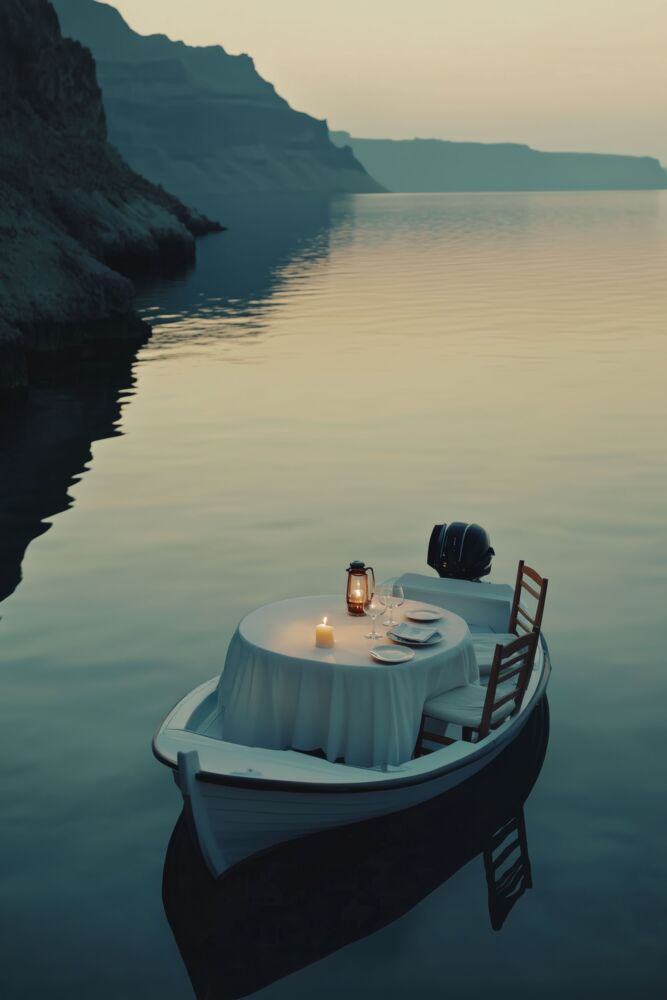 Blue boat dinner